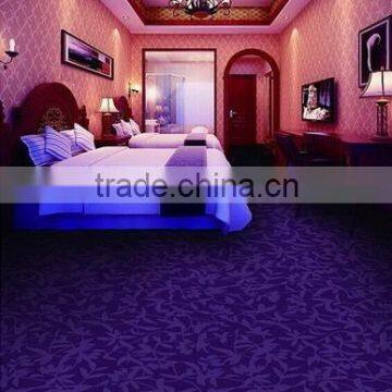 Deep purple luxury hotel guestroom nylon printed carpet