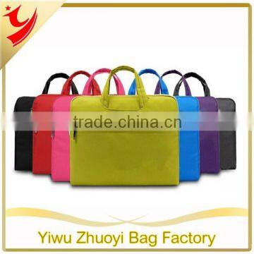 Simple laptop bag with tote handle made of high quality nylon