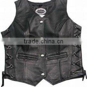 DL-1584 Leather Motorbike Vest