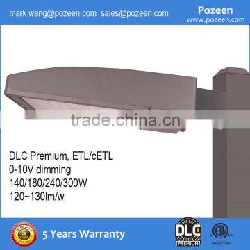 DLC Premium 240W LED Shoebox Light, LED Area Light with Slip Fitter Mounting