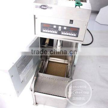 Shentop STPP-H9CF KFC 1 tank 2 baskets deep fryer with oil filter machine electric industrial fryer