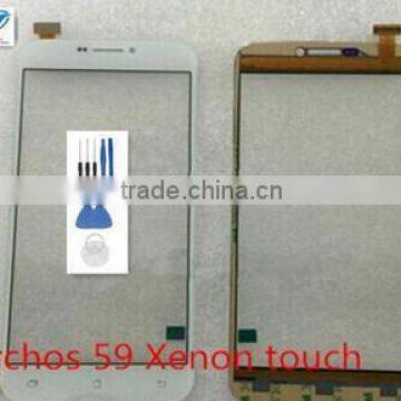 100% Original New White For 5.9" Archos 59 Xenon smartphone touch Screen Touch Panel Glass Sensor Digitizer Replacement