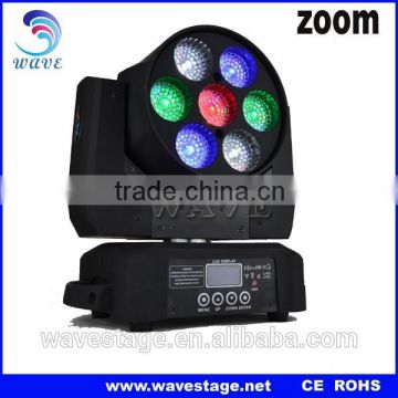 2 % discount ( WLEDM-07B) professional lighting 7pcs rgbw 4 in 1 15w leds matrix zoom wash moving head light led disco