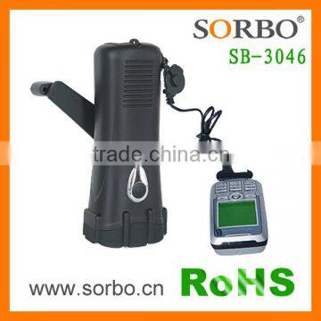 SORBO Waterproof Dynamo Mobile Charger With Hand Crank LED Flashlight Torch Portable Emergency Dynamo Power Bank for Outdoor photo-5