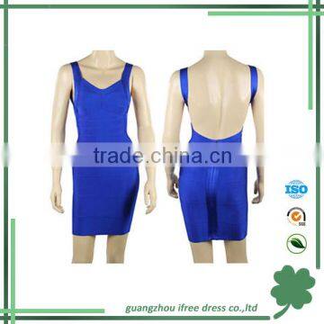 Cheap blue spaghetti strap backless bandage dress sexy women dresses