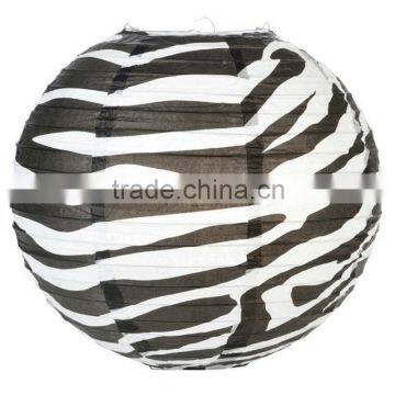 Zebra Print paper Hanging LANTERNS for Party Favors BABY SHOWER