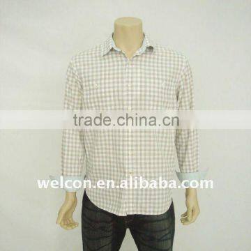 China OEM/ODM Men's leisure 100% cotton check popular shirt