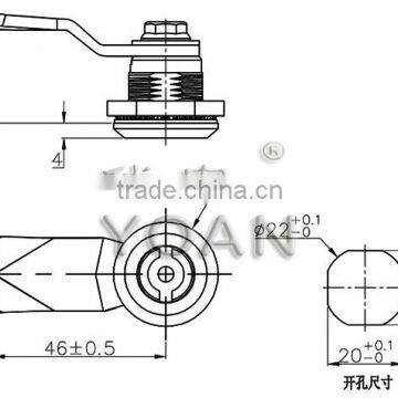 Chrome Plated Zinc Vehicle Mechanical Waterproof Cam Lock photo-2