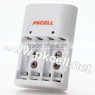 PKCELL 8175 Multi-function Standard Charger With LED Indication for 2*9v AA AAA Rechargeable Battery