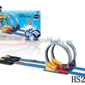 2 in 1 very popular electric slot car racing track set