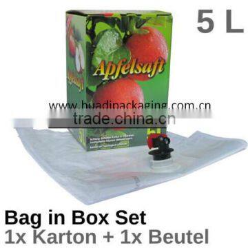 5L Bag in Box Set - 1 Box & 1 Bag for Fruit Juice packing