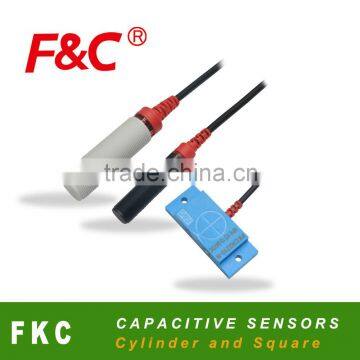 FKC series Liquid Level Sensing, Non-metal Sensing, Cylinder and Square shape Capacitive Proximity Sensors Switches