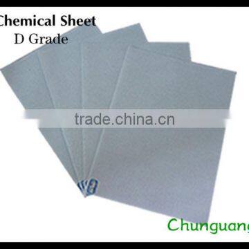 Non-woven chemical sheet with hot melt adhesive, shoe material