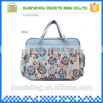 High-capacity Polyester Blue Tote Floral Cute Mommy Bag photo-3