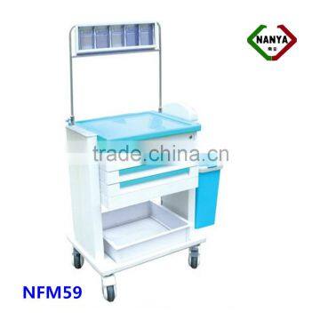 NFM59 CE&ISO Approved durable hospital crash cart medical trolley