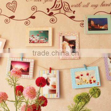 8PCS/set Hot sale promotion gifts decoration brown paper frame cardboard picture Rahmen album package kraft paper photo frame