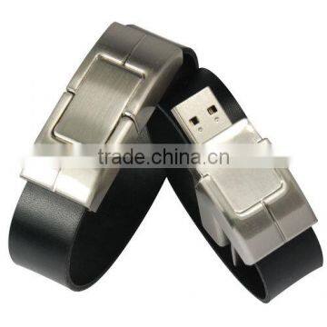 Leather usb wristband , bracelet usb