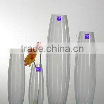 transparent art glass vase