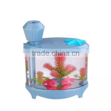 USB personal ultrasonic humidifier cool mist air purifier with led light fish tank function