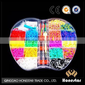 3500 Pcs Loom Band Sets Apple Plastic Box Loom Kit for Children photo-4