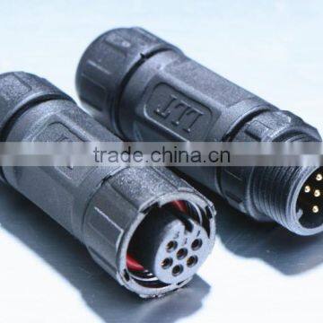 LLT M12 6 pins watertight electronic connectors