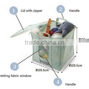 home storage foldable polyester storage box with handle