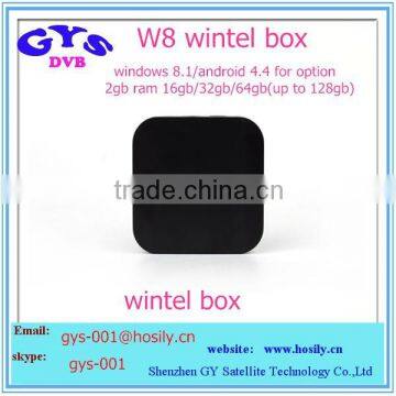 w8.1 OS iptv box wintel W8 2gb 8gb tv box with 48 hours fast shipping