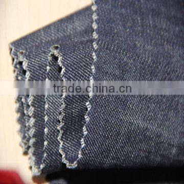 denim fabric 10 OZ dark indigo color for stock fabric