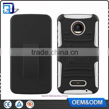 Bulk Buy From China Outdoor Heavy Duty Belt Clip Combo Holster Kickstand Silicone PC Case For Moto Z Force Cover Shockproof photo-6