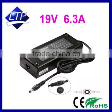 CE and Rohs Approved 120W 19V 6.3A laptop adapter with 5.5*2.5mm connector power supply for Toshiba PA-1121-08 notebook charger