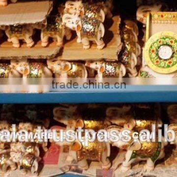 Marble Gold Painted Elephant photo-1