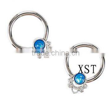 shandong dactory lastest blue opal fake nose rings