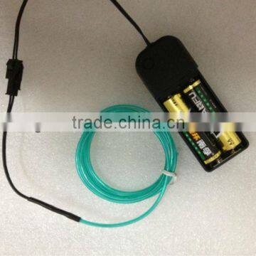 flexible Aqua 2.3mm el glowing wire +3v AA battery inerter with CE/ROHS