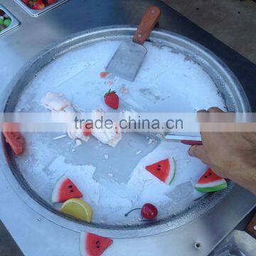 2016 Flat Pan Frozen Yogurt Real Fruits Fry Ice Cream Machine