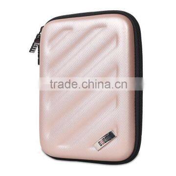 Hot Selling BUBM EVA+PU Ladies Champagne gold travel usb flash drive storage Hand bag