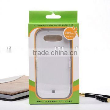 3500mAh External Battery Charger Case for Samsung Galaxy S 3 / III I9300 I747 L710 T999 I535 R530 - White