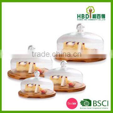 Buy 24*24cm Glass Cheese Dome Cover,Glass Dome With Base,Decorative Glass Dome For Cake