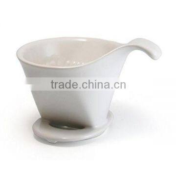 White Custom Pour Over Ceramic Coffee Dripper Wholesale