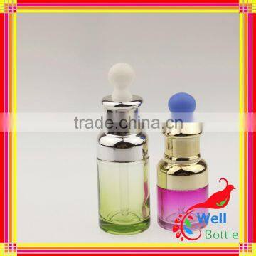 Aluminum Cover Oblique Shoulder Essential Oil Dropper Cap Glass Bottles Wholesale China Manufacturer GSB-0019R photo-2
