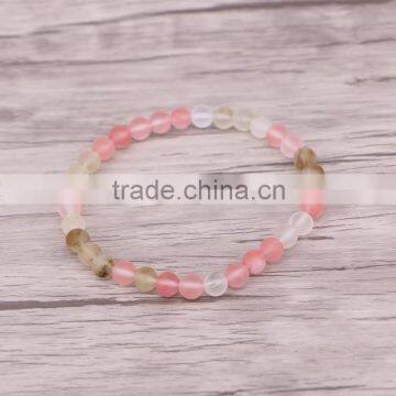 Natural Watermelon rind Striped Agate Stones Bracelets