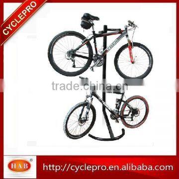 NEW Storage Organize Garage Save Space Two Bike Gravity Freestanding Bike Stand photo-3