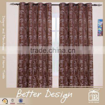 1PC YARN DYED LUXURY FABRIC WINDOW CURTAIN WITH GROMMETS FOR LIVING ROOM