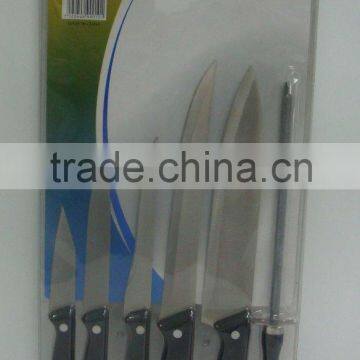 7 pieces Stainless Steel Knife Set With PP Cutting Board