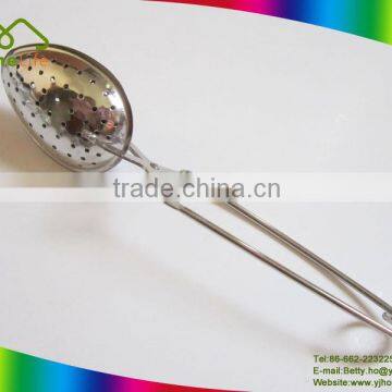 Hot sale spoon shaped stainless steel tea strainer infuser with wire handle,wholesale tea strainers,stainless steel tea strainer