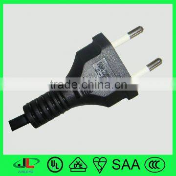 Italy 250V power plug, 2 pin electric round plug IMQ approved power cord