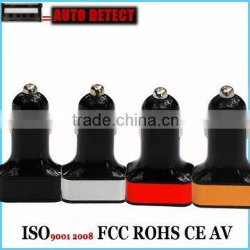 Ce Rohs Approved Black Color 24W/4.8amp Auto Detect Dual Usb Car Charger photo-2