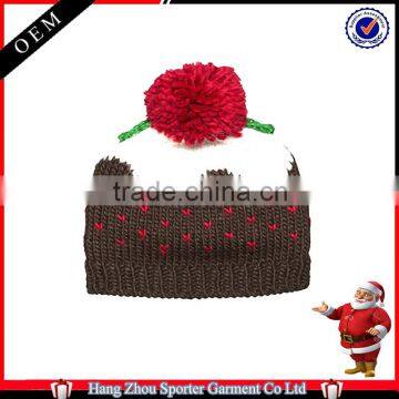 16FZCB11 jacquard knitting christmas beanie hat