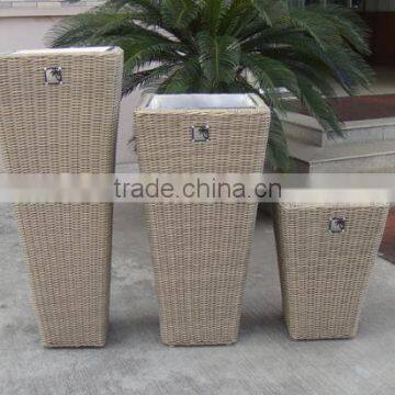 3PCS Rattan Flower Pot With Plastic Box Inside photo-4