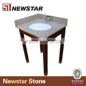 Chinese wooden base corner bathroom vanity