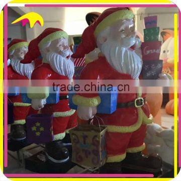 KANO4876 Chrismas Decoration Artificial Fiberglass Santa Claus Life Size